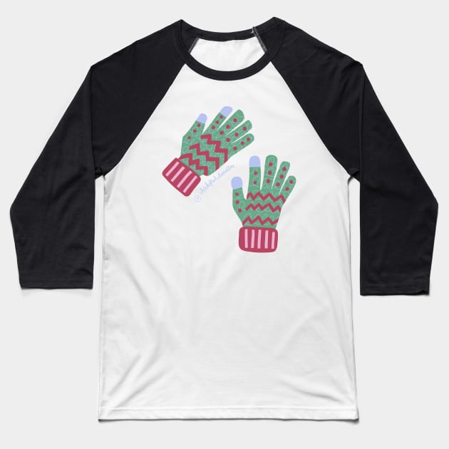 Smartphone gloves for winter Baseball T-Shirt by chickfish